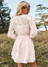Boho Round Neck Long Sleeve Mini Dress